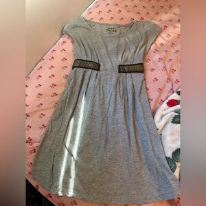 MUDD tunic in gray with bow juniors size Small Vintage